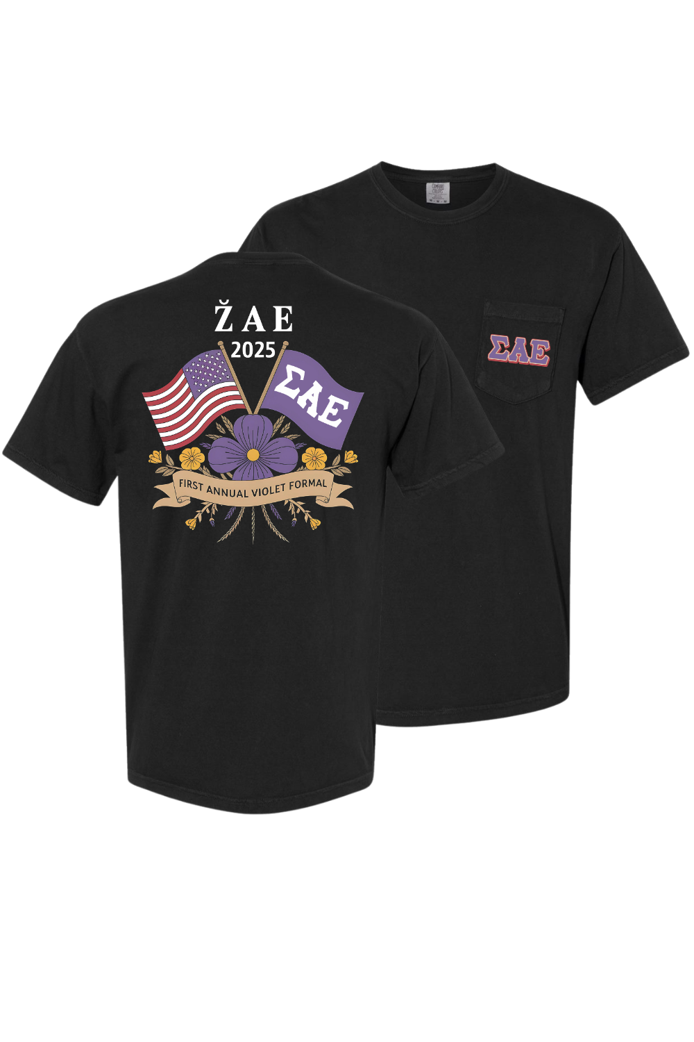 Custom Sigma Alpha Epsilon First Annual Violet Formal