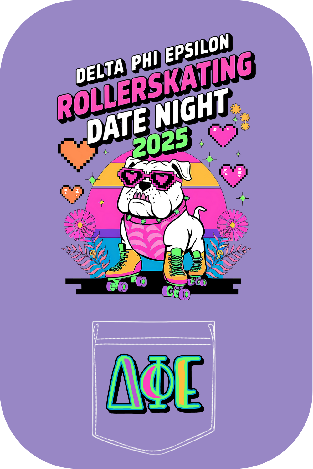 Custom Delta Phi Epsilon Rollerskating Date Night