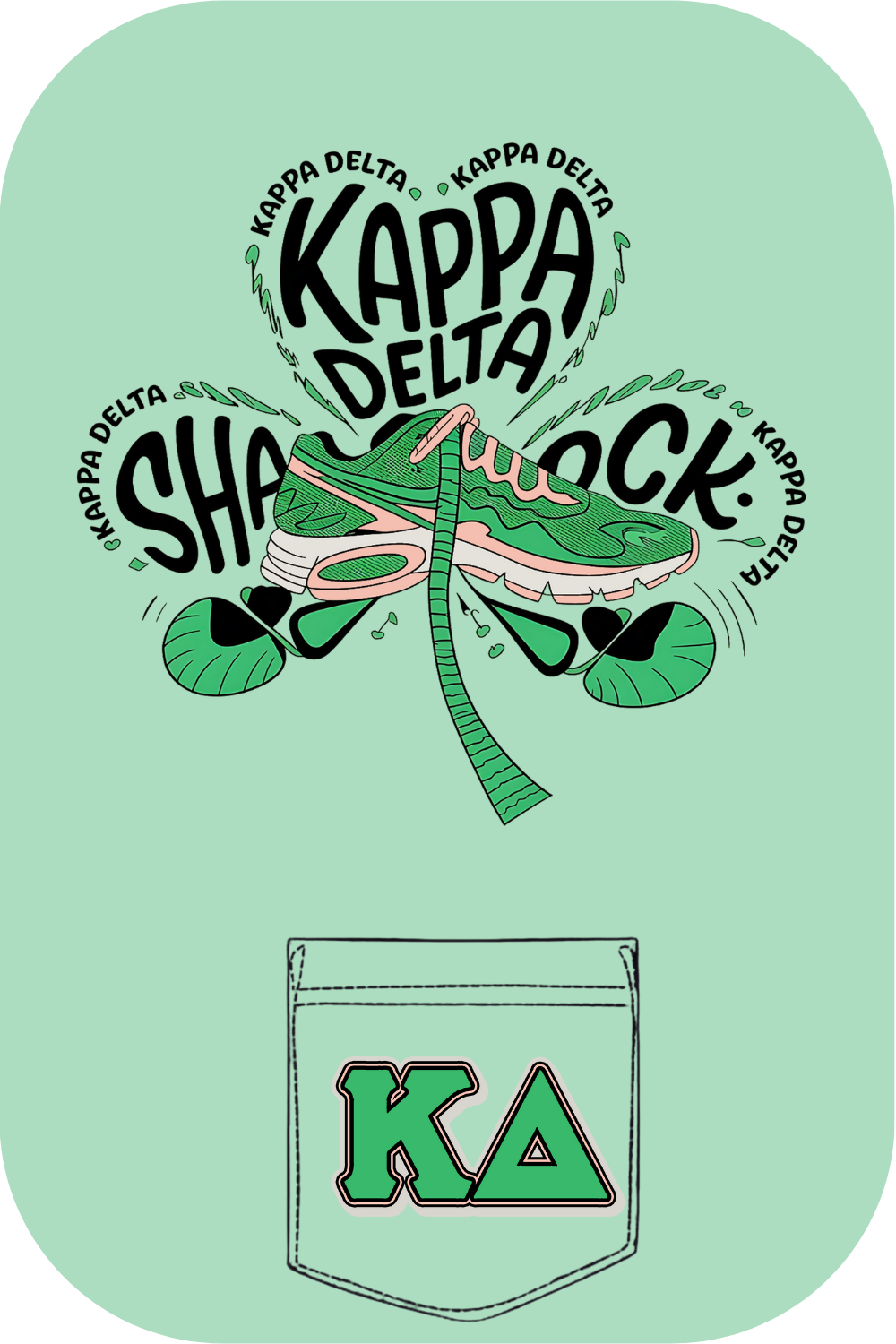 Custom Kappa Delta Clover Leaves