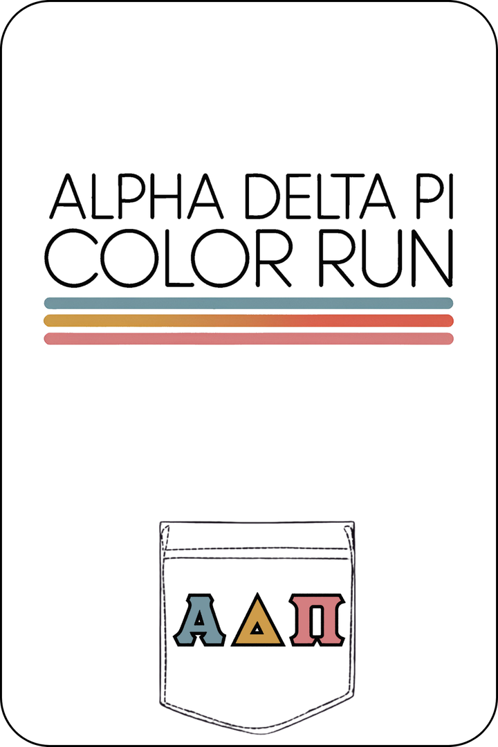 Custom Alpha Delta Pi Color Run
