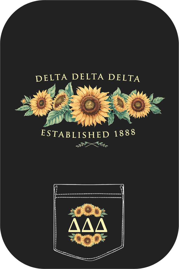 Custom Delta Delta Delta Sun Flowers