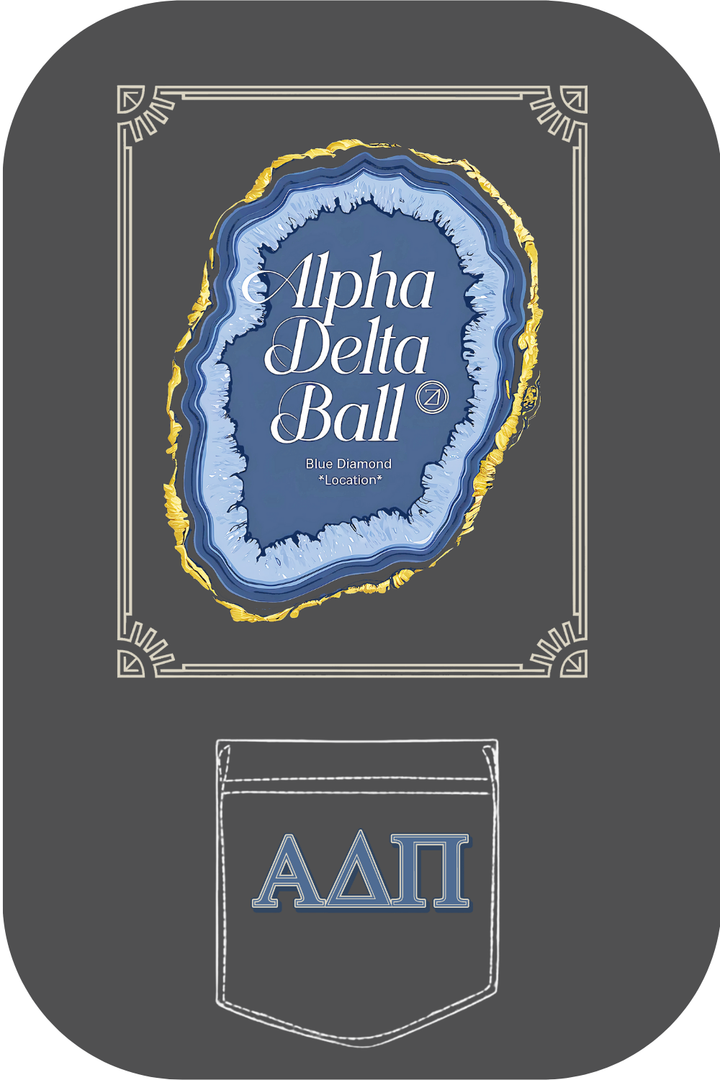 Custom Alpha Delta Ball Blue Diamond