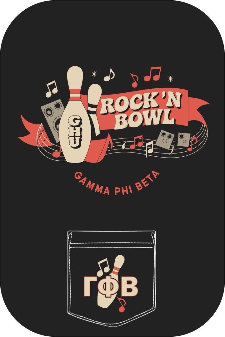 Custom Gamma Phi Beta Rock And Bowl