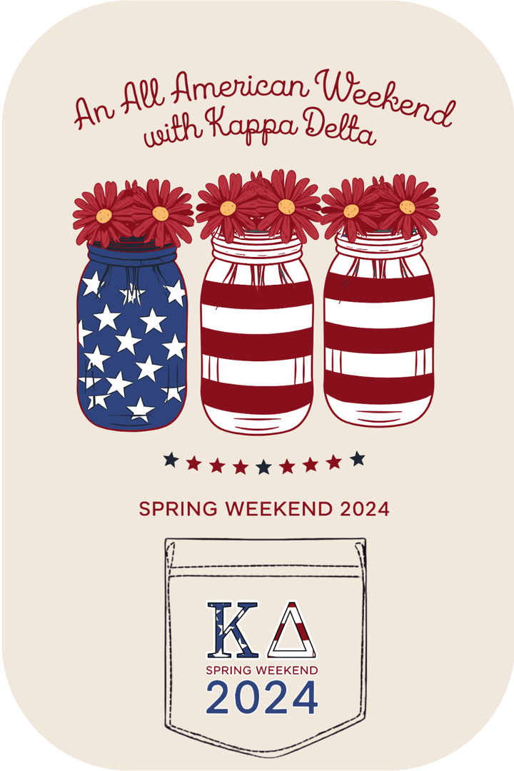 Custom Kappa Delta American Weekend Spring Rush