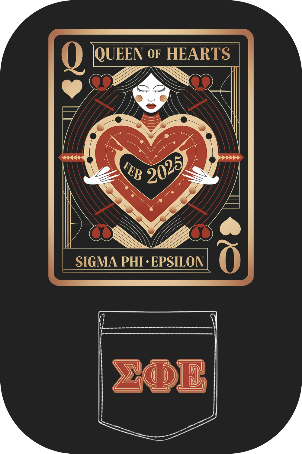 Custom Queen Of Hearts Sigma Phi Epsilon