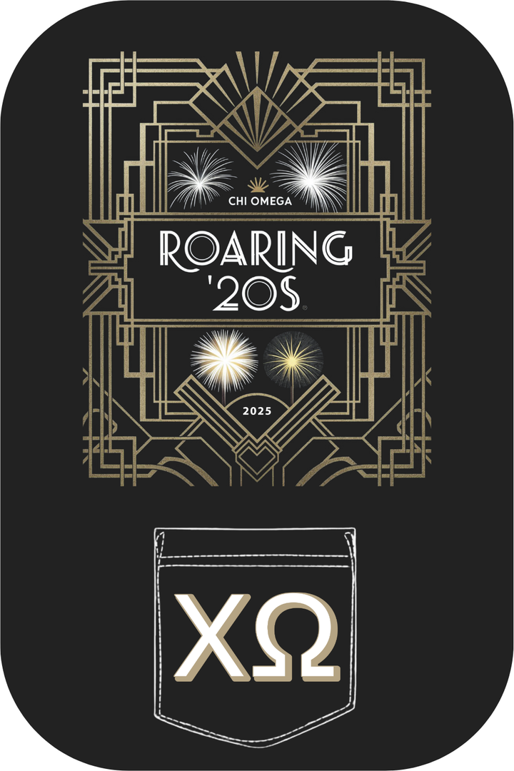 Custom Chi Omega Roaring 20s