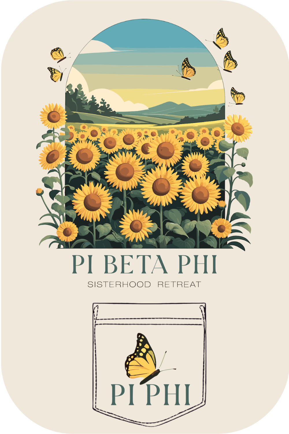 Custom Pi Beta Phi Sisterhood Retreat – Kite and Crest