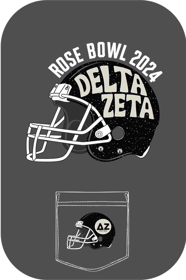 Custom Rose Bowl Delta Zeta Foot Ball Helm