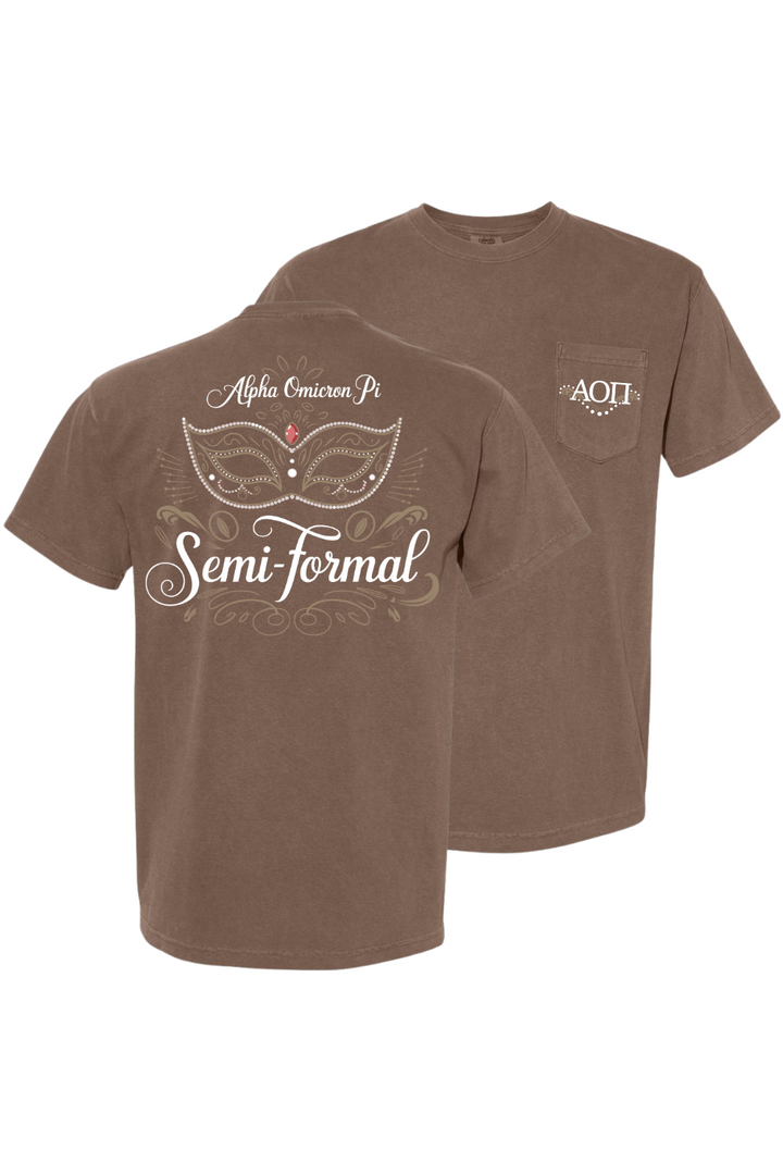 Custom Alpha Omicron Pi Semi-Formal Mascaraed Party