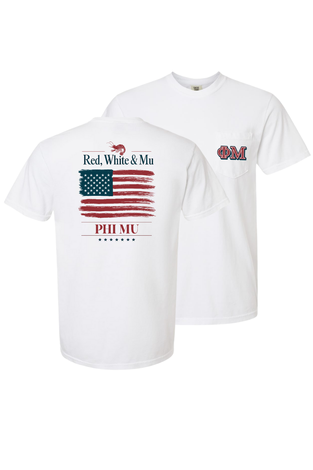 Custom Red, White & Mu Phi Mu