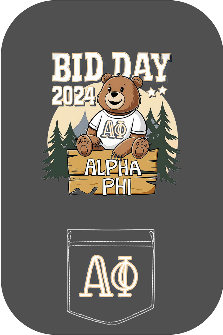 Custom Bid Day Alpha Phi Teddy Bear