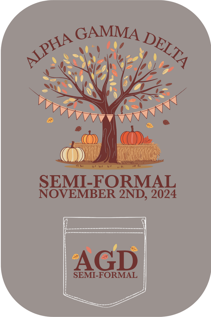 Custom Alpha Gamma Delta Semi-Formal Pumpkin Patch