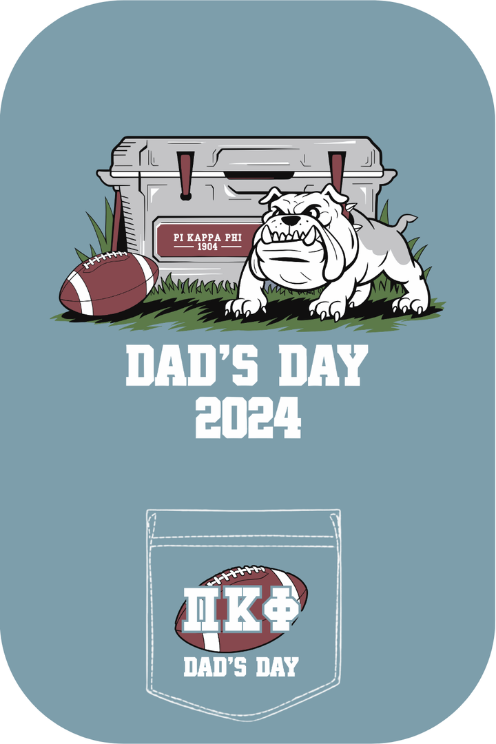 Custom Pi Kappa Phi Dad's Day Bulldog's Football