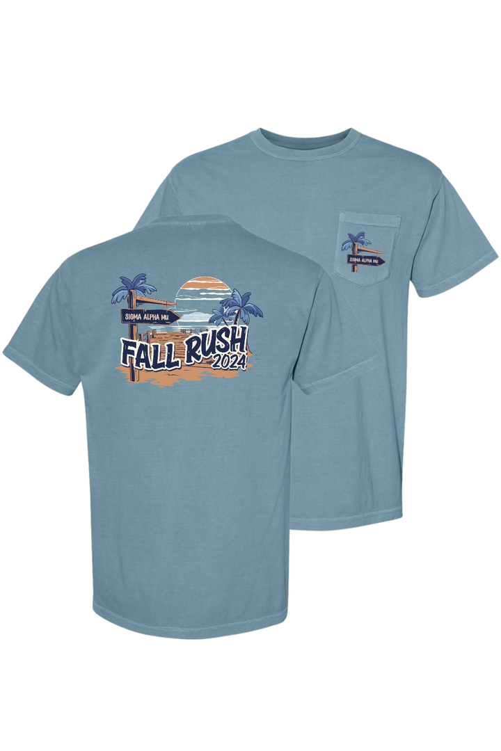 Custom Sigma Alpha Mu Fall Rush Sea Side Sunset