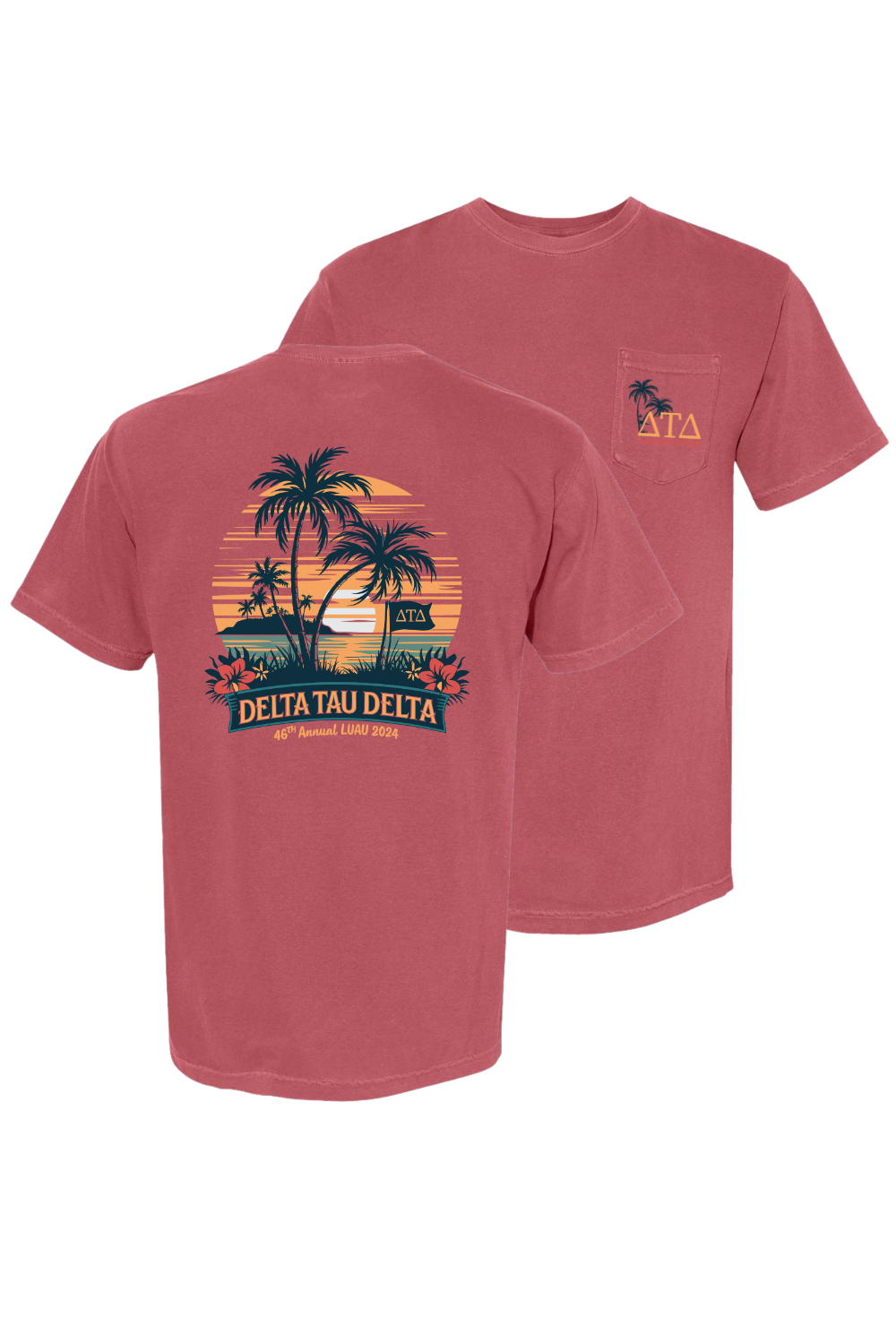 Custom Delta Tau Delta Beach Sunset