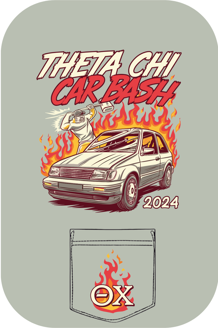 Custom Theta Chi Car Bash Design