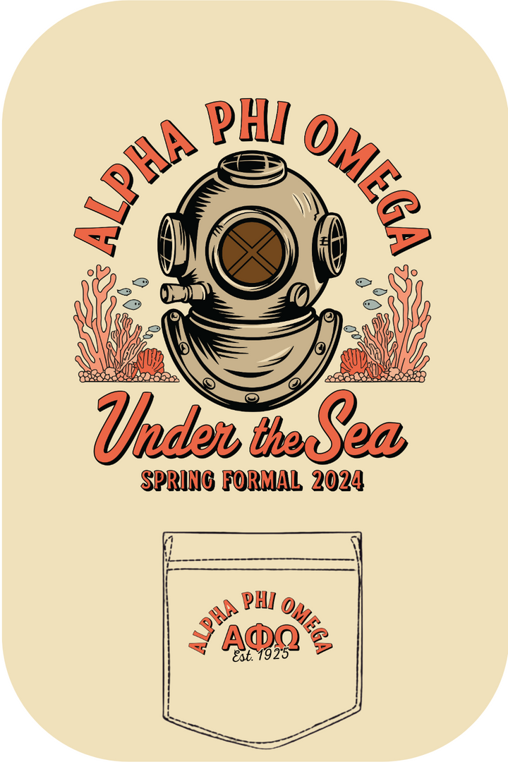 Custom Alpha Phi Omega Under The Sea