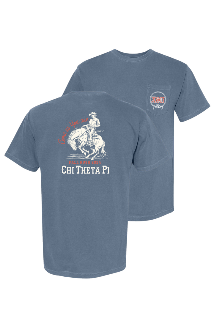 Custom Fall Rush Chi Theta Pi Cowboy Horse Rodeo