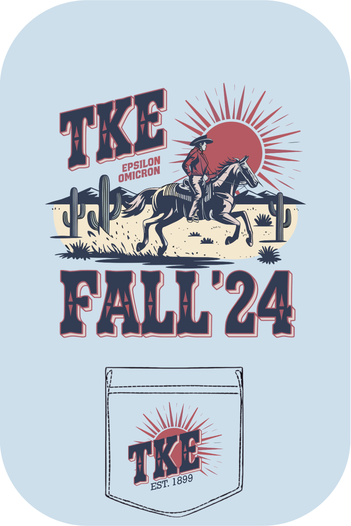 Custom Tau Kappa Epsilon Cowboy Horse Rodeo