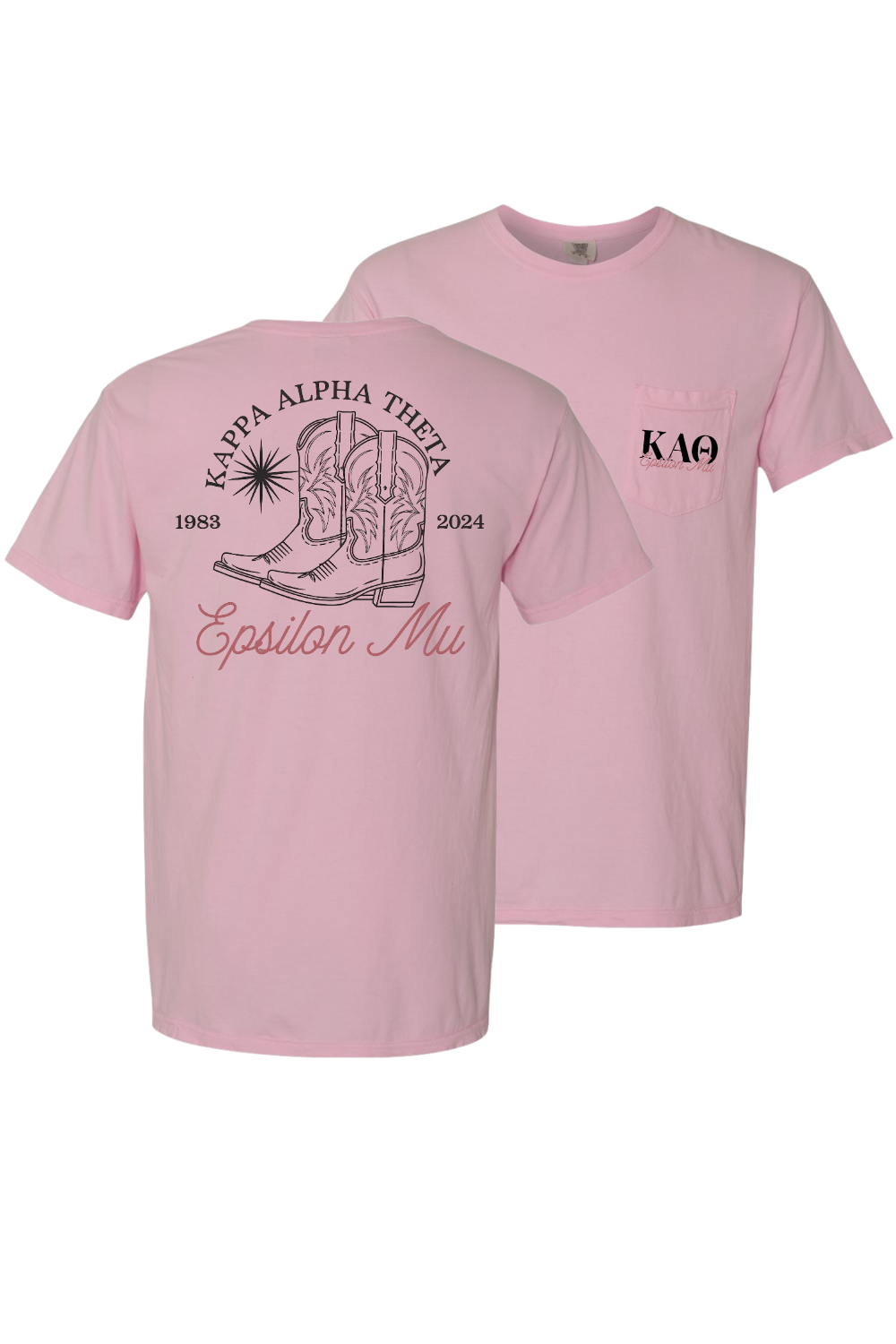 Custom Kappa Alpha Theta Boots Epsilon Mu