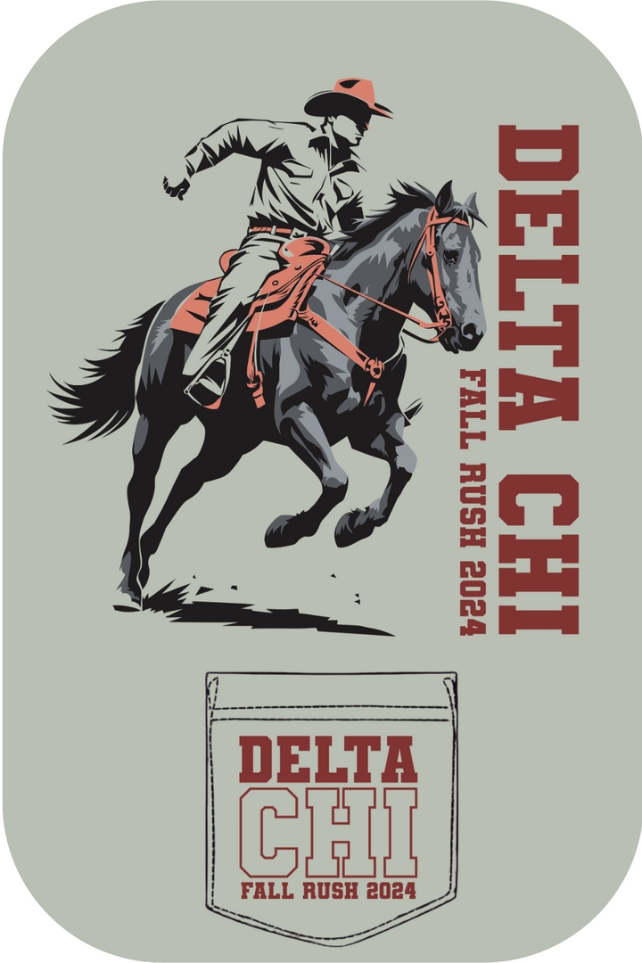 Custom Delta Chi Fall Rush Cowboy Ride