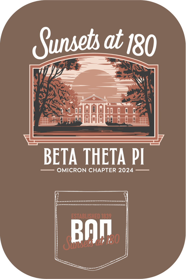 Custom Sunset At Beta Theta Pi Omicron Chapter