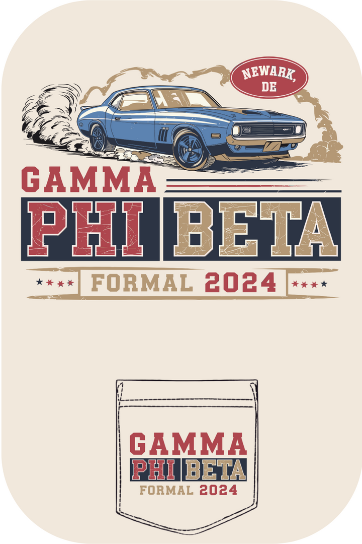 Custom Gamma Phi Beta Formal Newark DE Sports Car