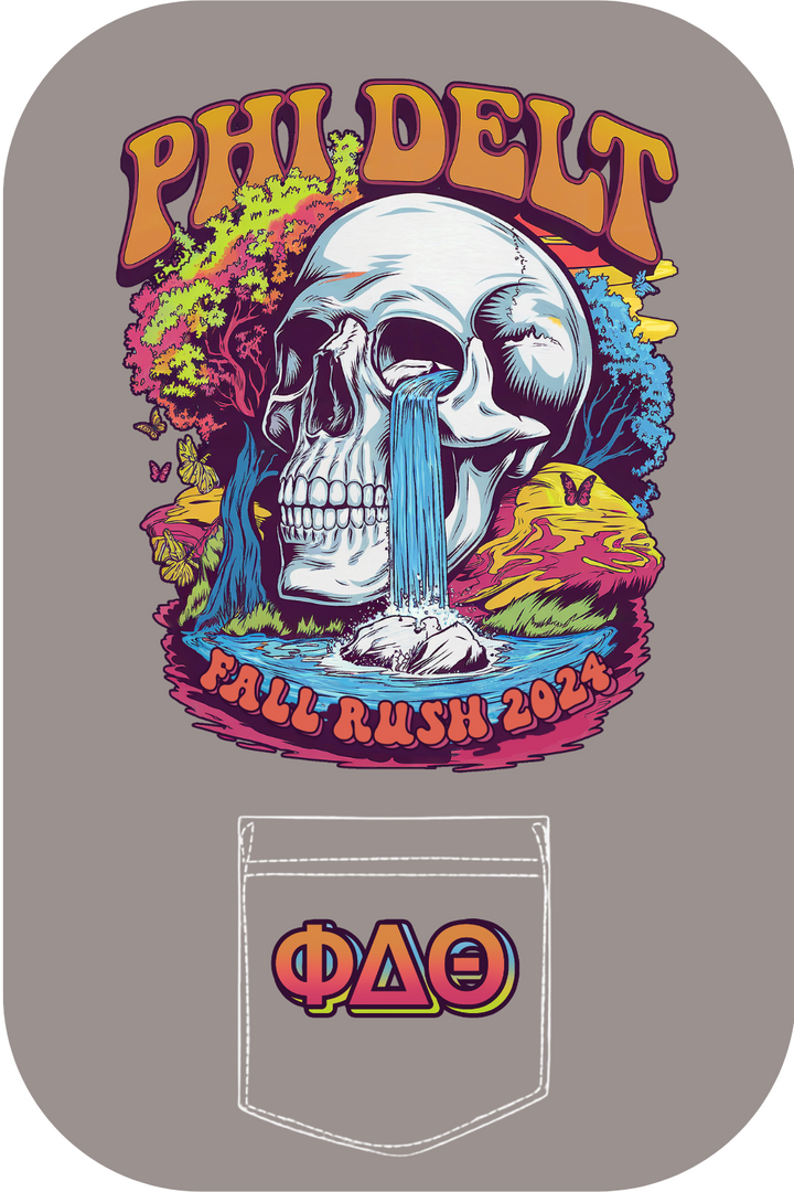 Custom Phi Delt Fall Rush Skull Nature