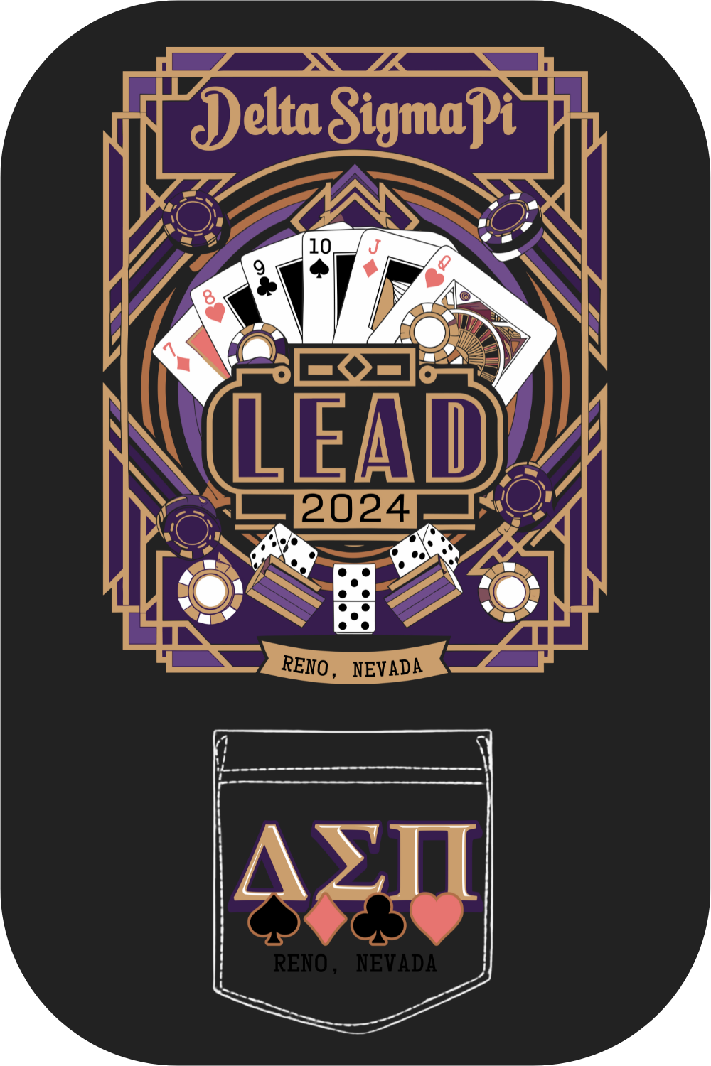 Custom Delta Sigma Pi Lead Playing Cards – Kite and Crest