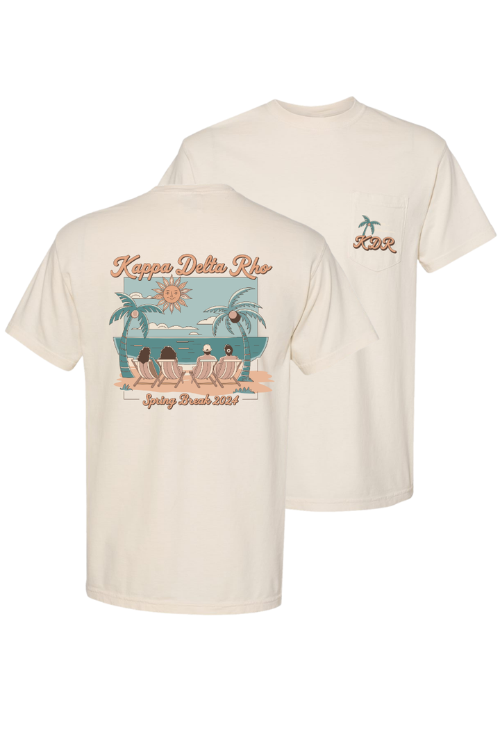 Custom Spring Break Kappa Delta Rho Beach Sun Bathing