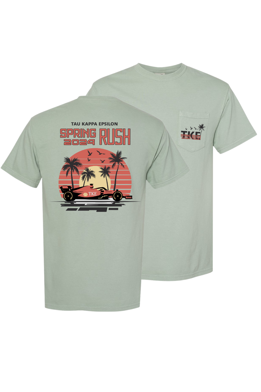 Custom F1 Race Car Tau Kappa Epsilon Spring Rush Island Sunset