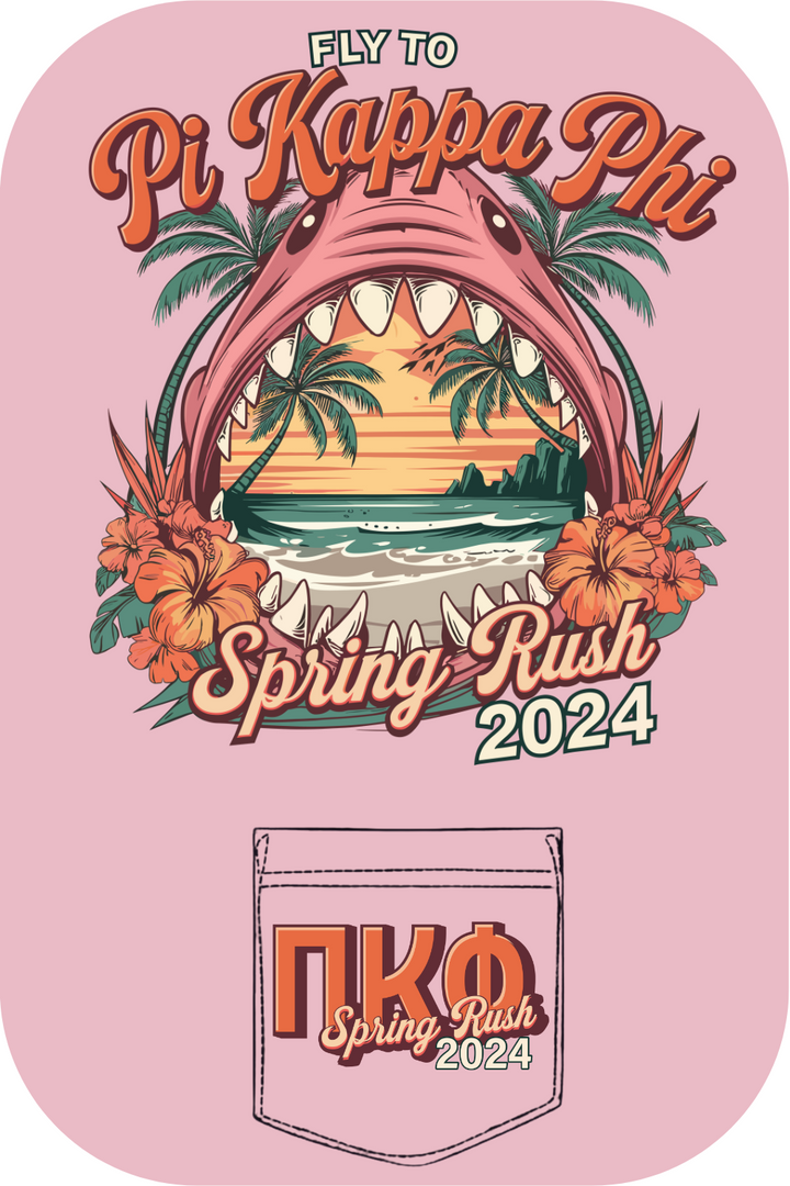 Custom Pi Kappa Phi Spring Rush Island Shark