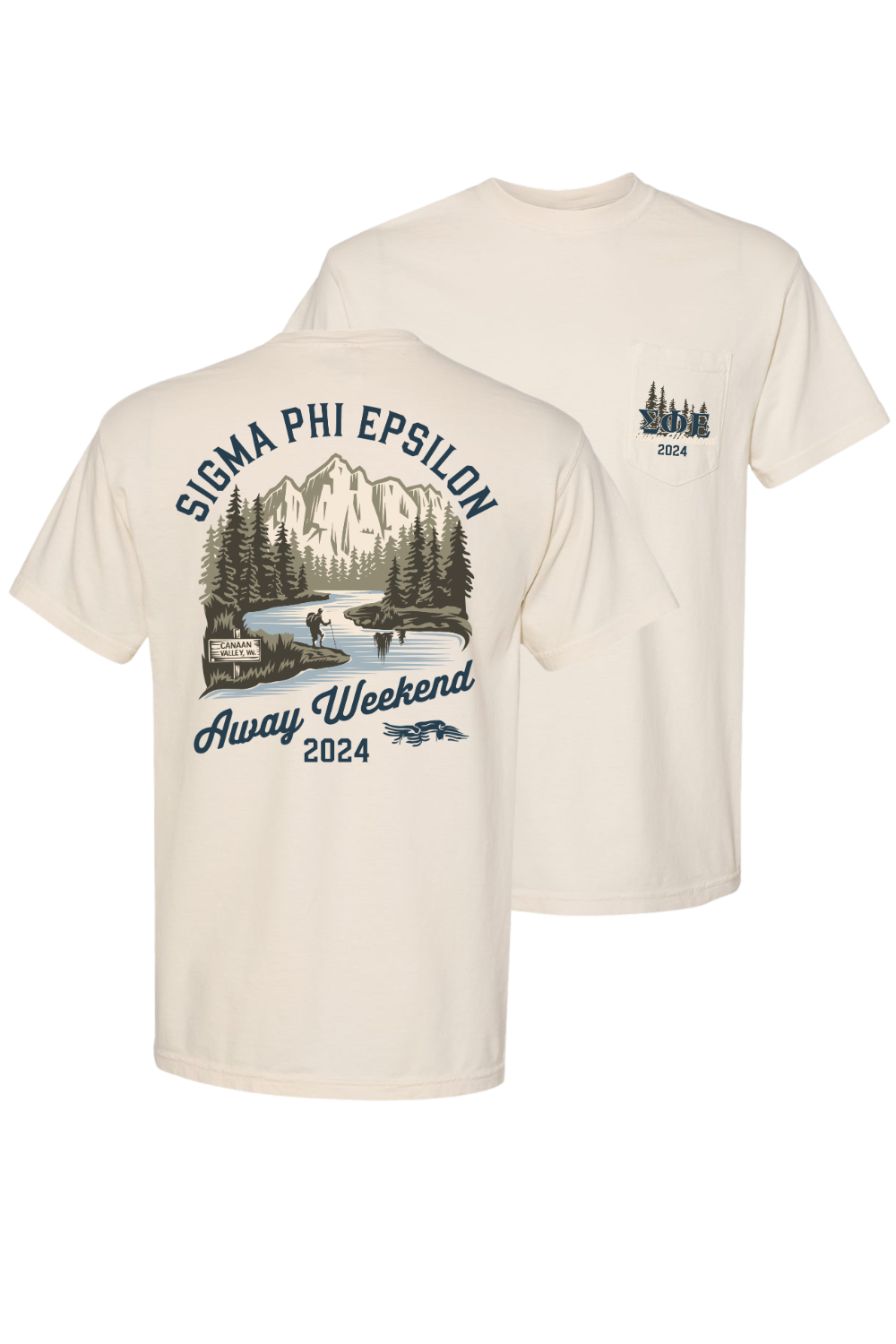 Custom Sigma Phi Epsilon Away Weekend Hiking Mountain River