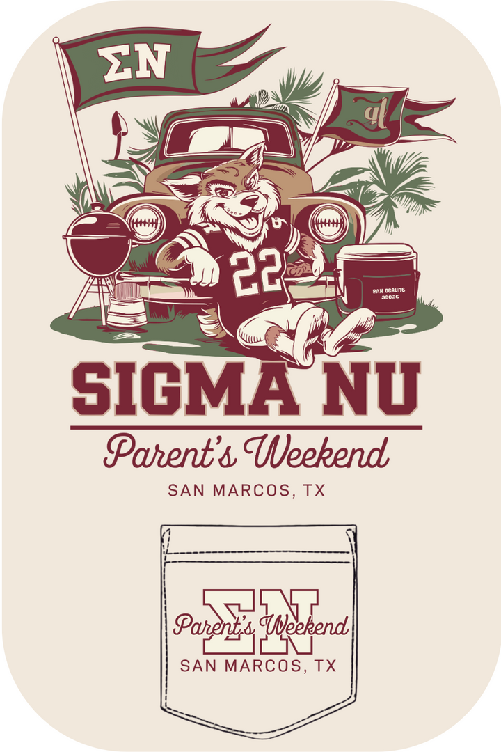 Custom Sigma Nu Parent's Weekend Fox Camping