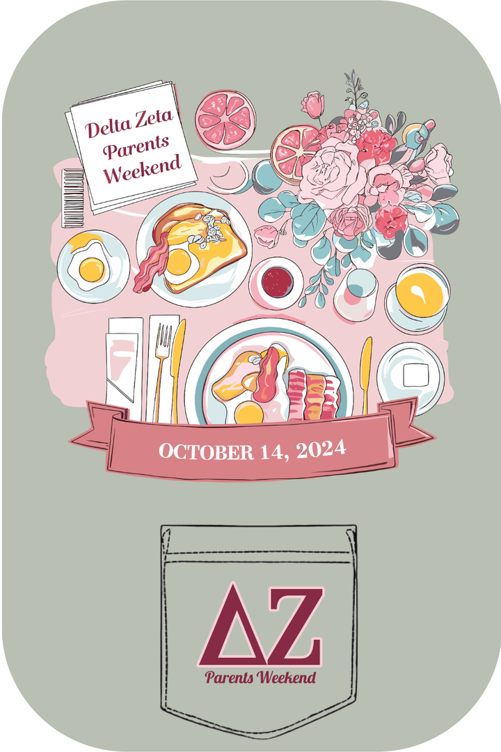 Custom Delta Zeta Parents Weekend