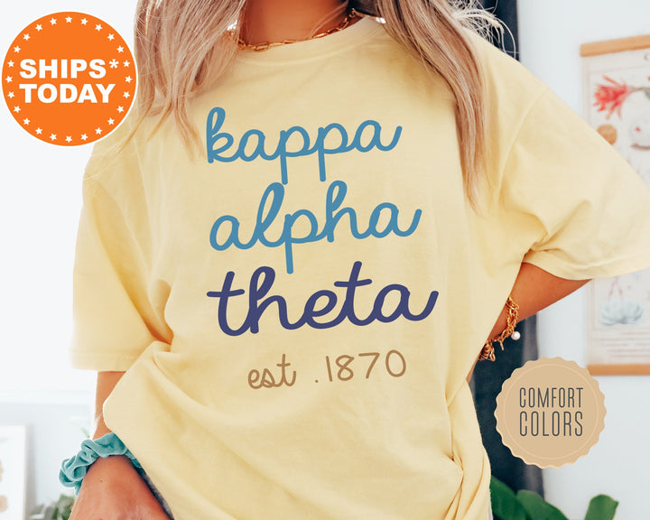 Kappa Alpha Theta The Blues Sorority T-Shirt | THETA Sorority Reveal | College Greek Apparel | Big Little Shirts | Comfort Colors Tee _ 8283g