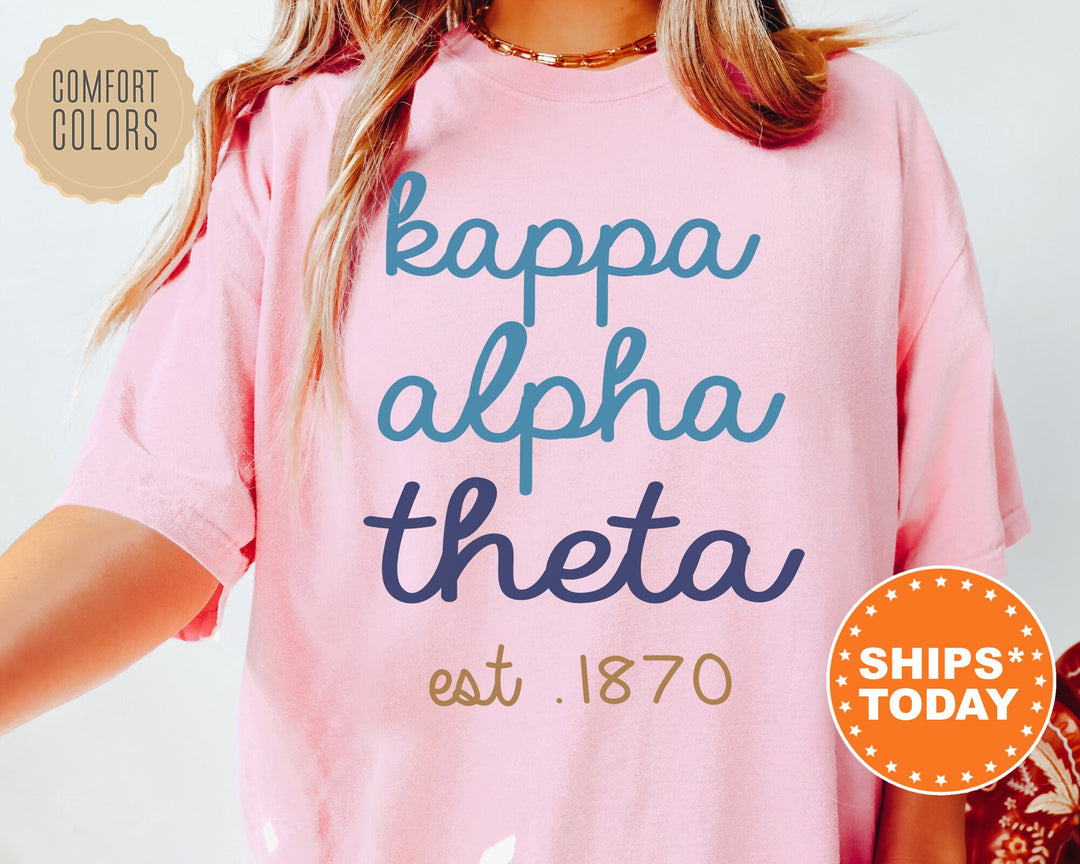 Kappa Alpha Theta The Blues Sorority T-Shirt | THETA Sorority Reveal | College Greek Apparel | Big Little Shirts | Comfort Colors Tee _ 8283g