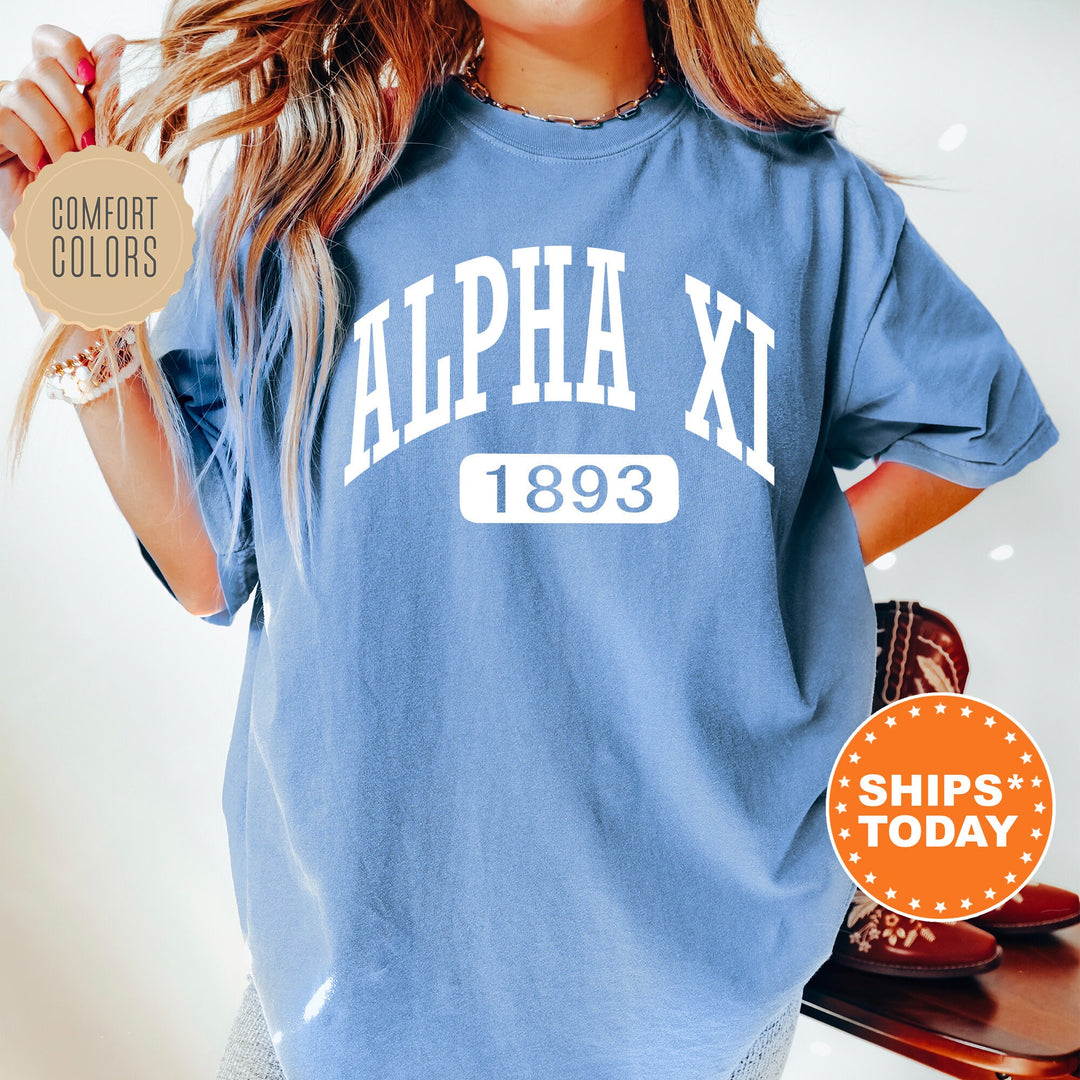Alpha Xi Delta Athletic Comfort Colors Sorority T-Shirt | AXID Comfort Colors Oversized Shirt | Big Little TShirt | Bid Day Gift
