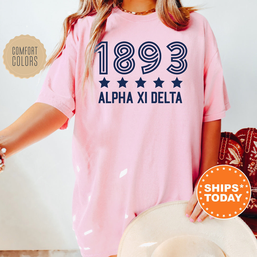 Alpha Xi Delta Star Girls Sorority T-Shirt | AXID Comfort Colors Shirt | Sorority Merch | Big Little Reveal Gift | Greek Apparel _ 16518g
