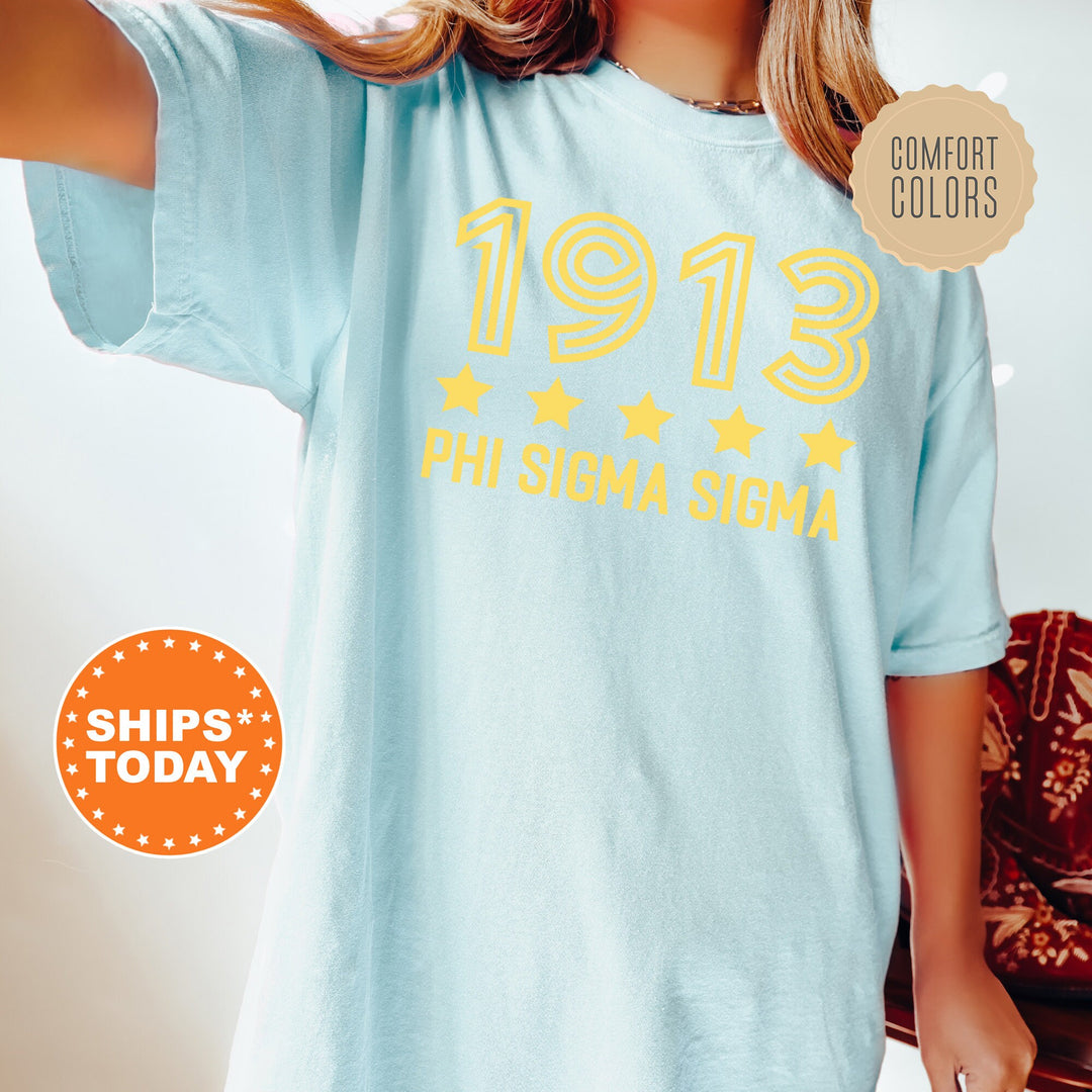 Phi Sigma Sigma Star Girls Sorority T-Shirt | Phi Sig Comfort Colors Shirt | Sorority Merch | Big Little Reveal | Sorority Gift _ 16529g