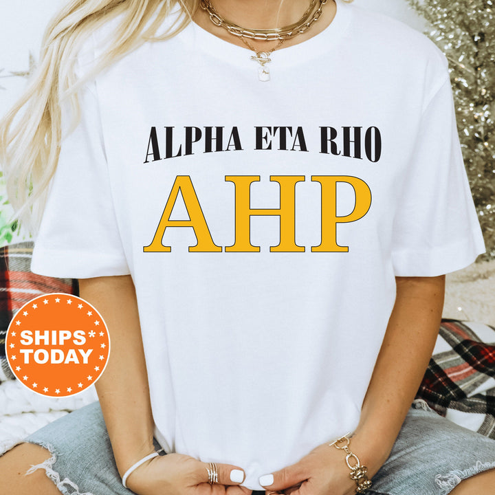 Alpha Eta Rho Greek Identity COED T-Shirt | Alpha Eta Rho Shirt | Comfort Colors Tee | Greek Letters | Sorority Letters _ 15413g