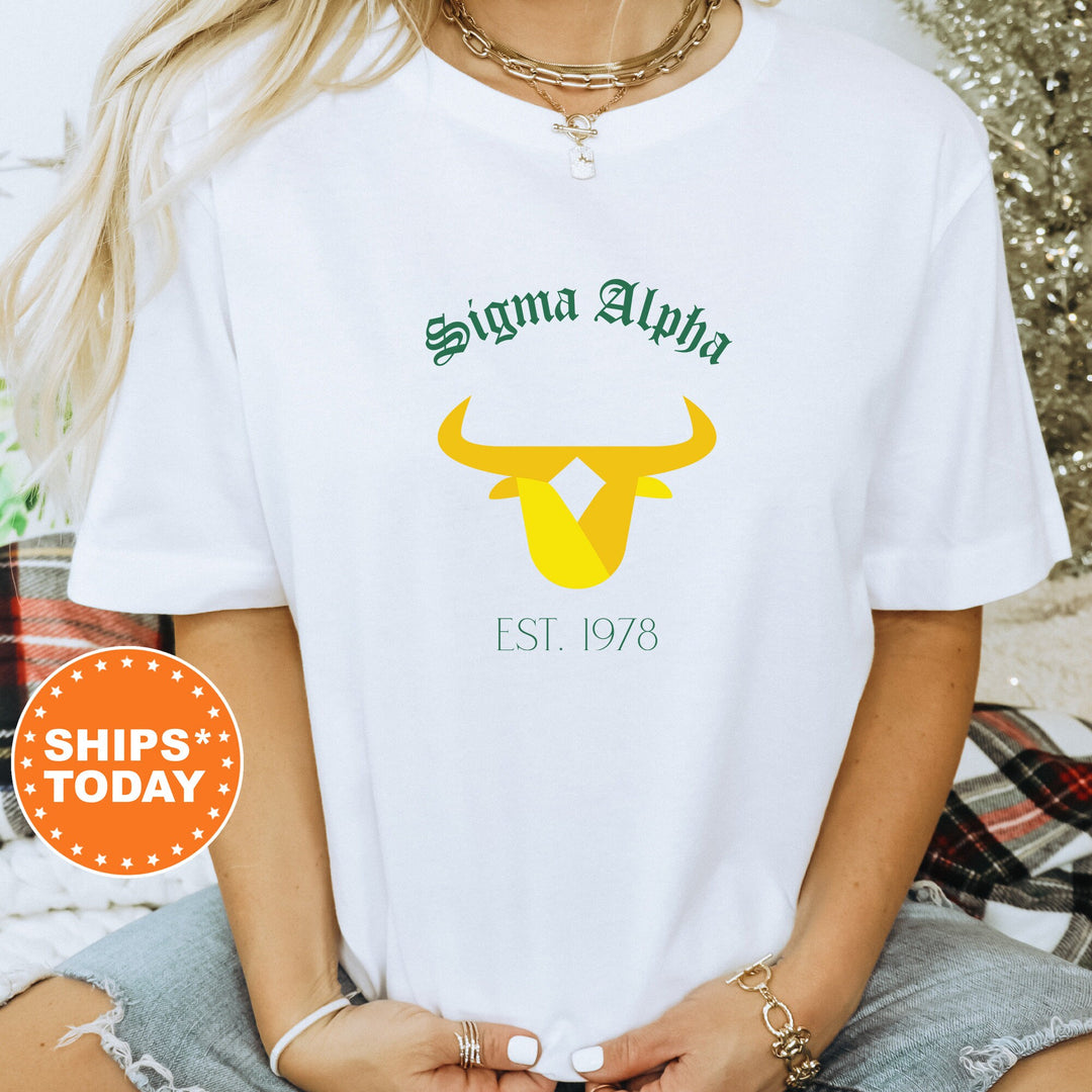 Sigma Alpha Royal Crest Sorority T-Shirt | Sigma Alpha Shirt | Comfort Colors Tee | Sorority Gift | Greek Life Shirt _ 14855g