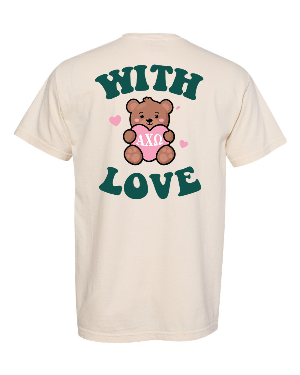 a white t - shirt with a teddy bear on it