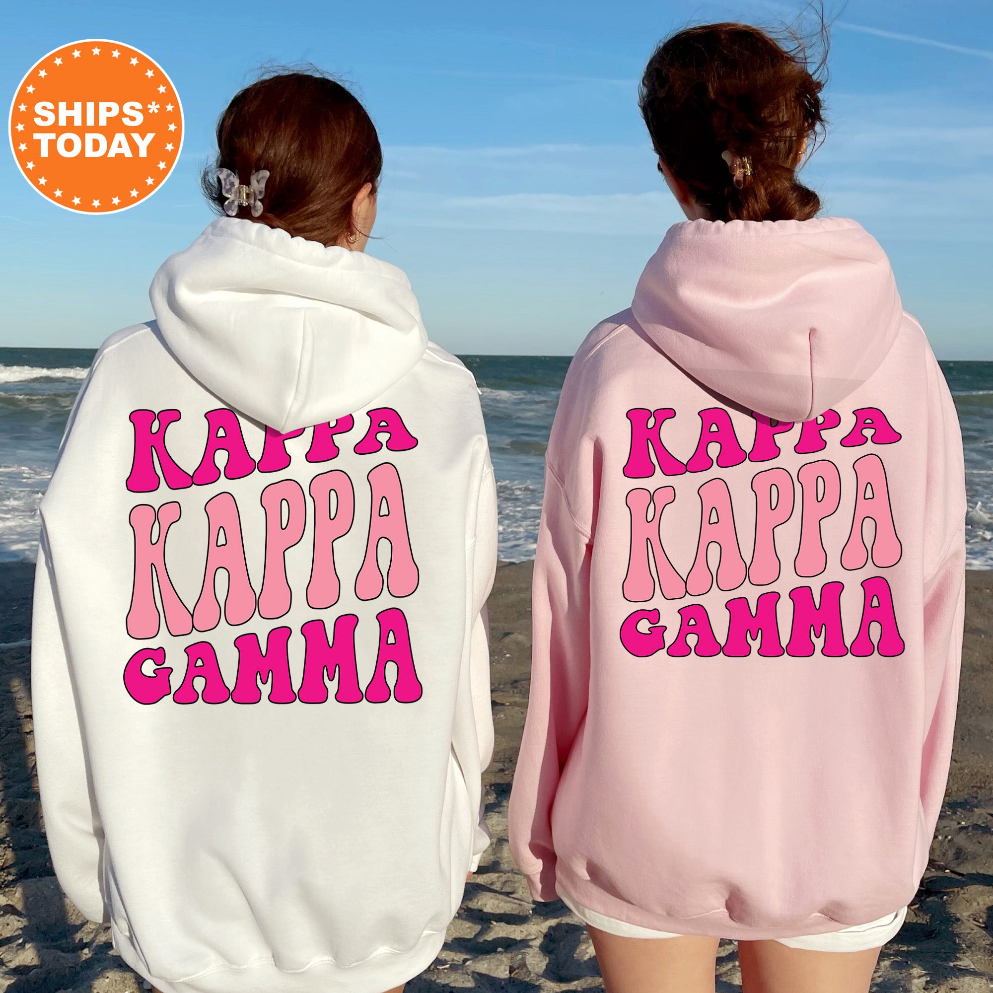 Pink kappa hoodie hot sale