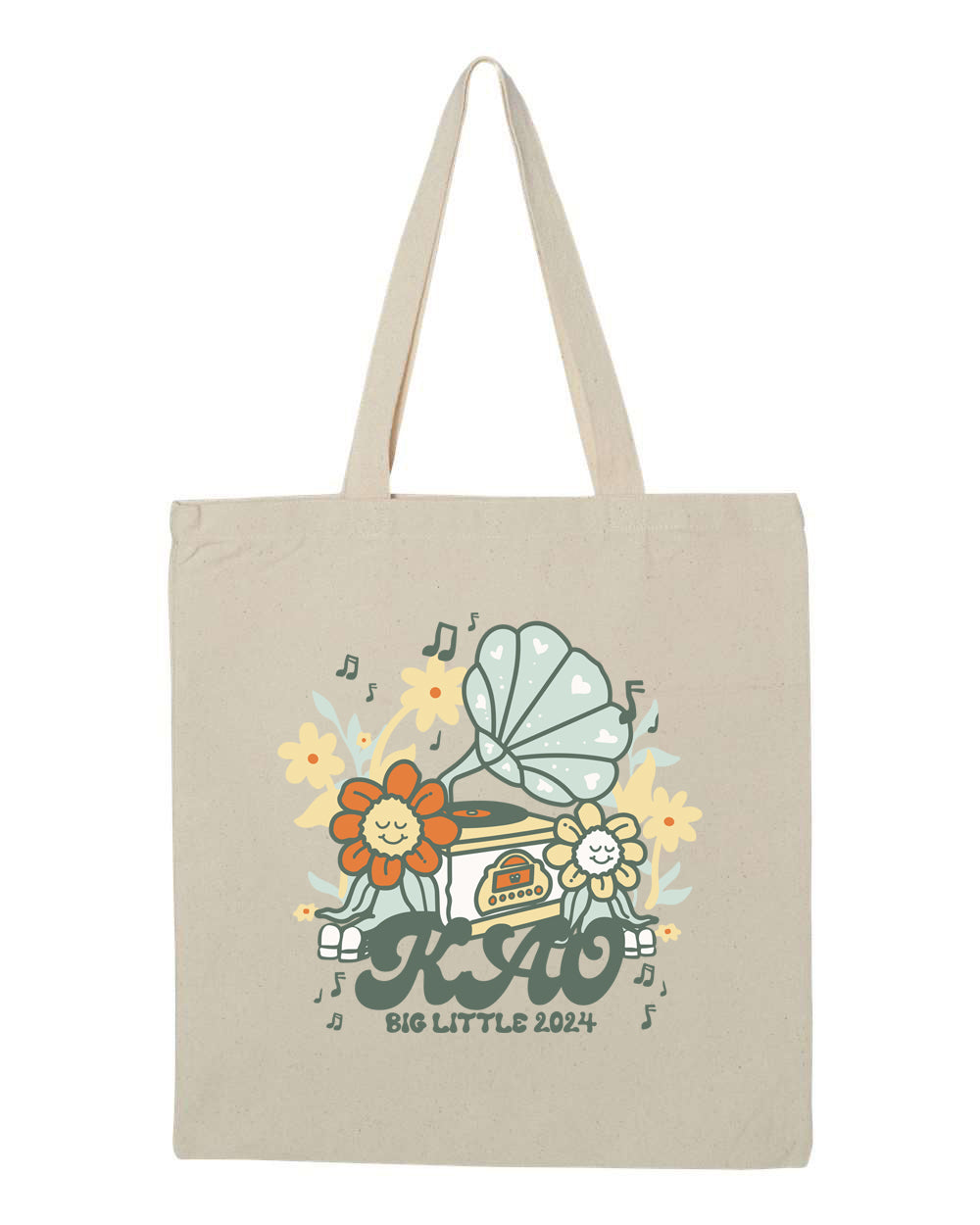 a tote bag with an image of a baby stroller