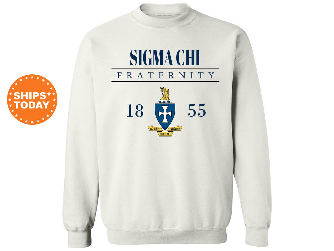 Sigma Chi Large Crest Fraternity Sweatshirt | Sigma Chi Hoodie | Sigma Chi Fraternity Crest | Greek Apparel | Sigma Chi Gift 5883g