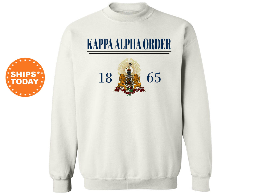 Kappa Alpha Order Large Crest Fraternity Sweatshirt | Kappa Alpha Hoodie | Kappa Alpha Order Fraternity Crest | Greek Apparel