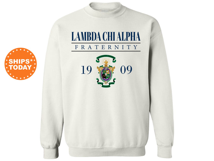 Lambda Chi Alpha Large Crest Fraternity Sweatshirt | Lambda Chi Hoodie | Lambda Chi Alpha Gift | Fraternity Crest | Greek Apparel _ 5874g