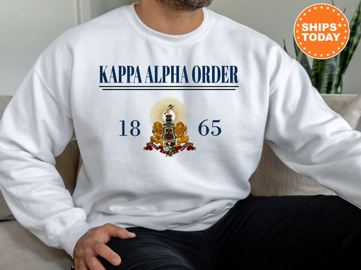 Kappa Alpha Order Large Crest Fraternity Sweatshirt | Kappa Alpha Hoodie | Kappa Alpha Order Fraternity Crest | Greek Apparel