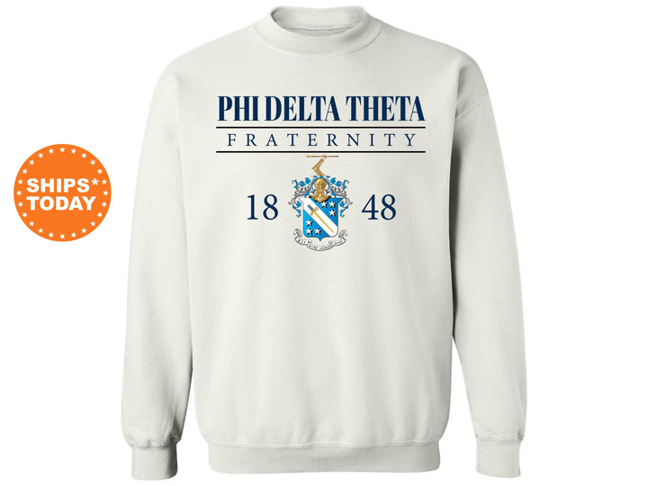 Phi Delta Theta Large Crest Fraternity Sweatshirt | Phi Delt Hoodie | Phi Delta Theta Fraternity Crest Sweatshirt | Greek Apparel _ 5875g